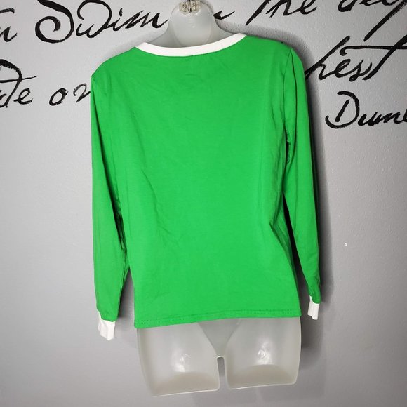 Joy Hope Magic Believe Twinkle Christmas PJ Top, M - Picture 3 of 4